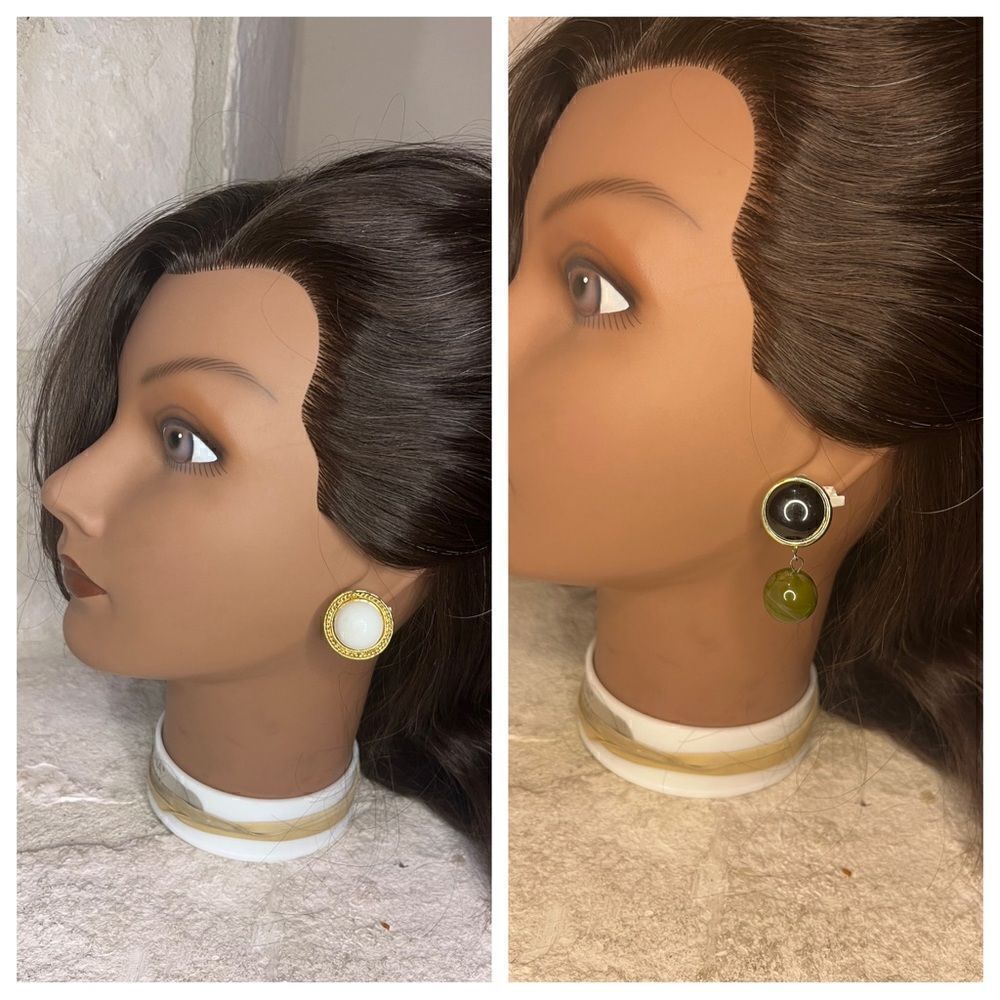 Fashion vintage clip on earring set of 2
